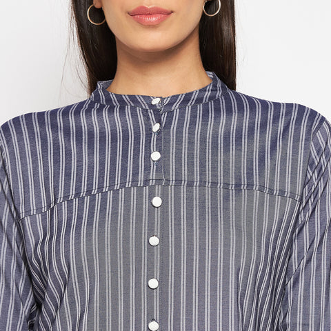 Camey Women Striped Straight Kurta - Camey Shop