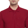Men's Cotton Matte Full Sleeve Polo Collar T-Shirt