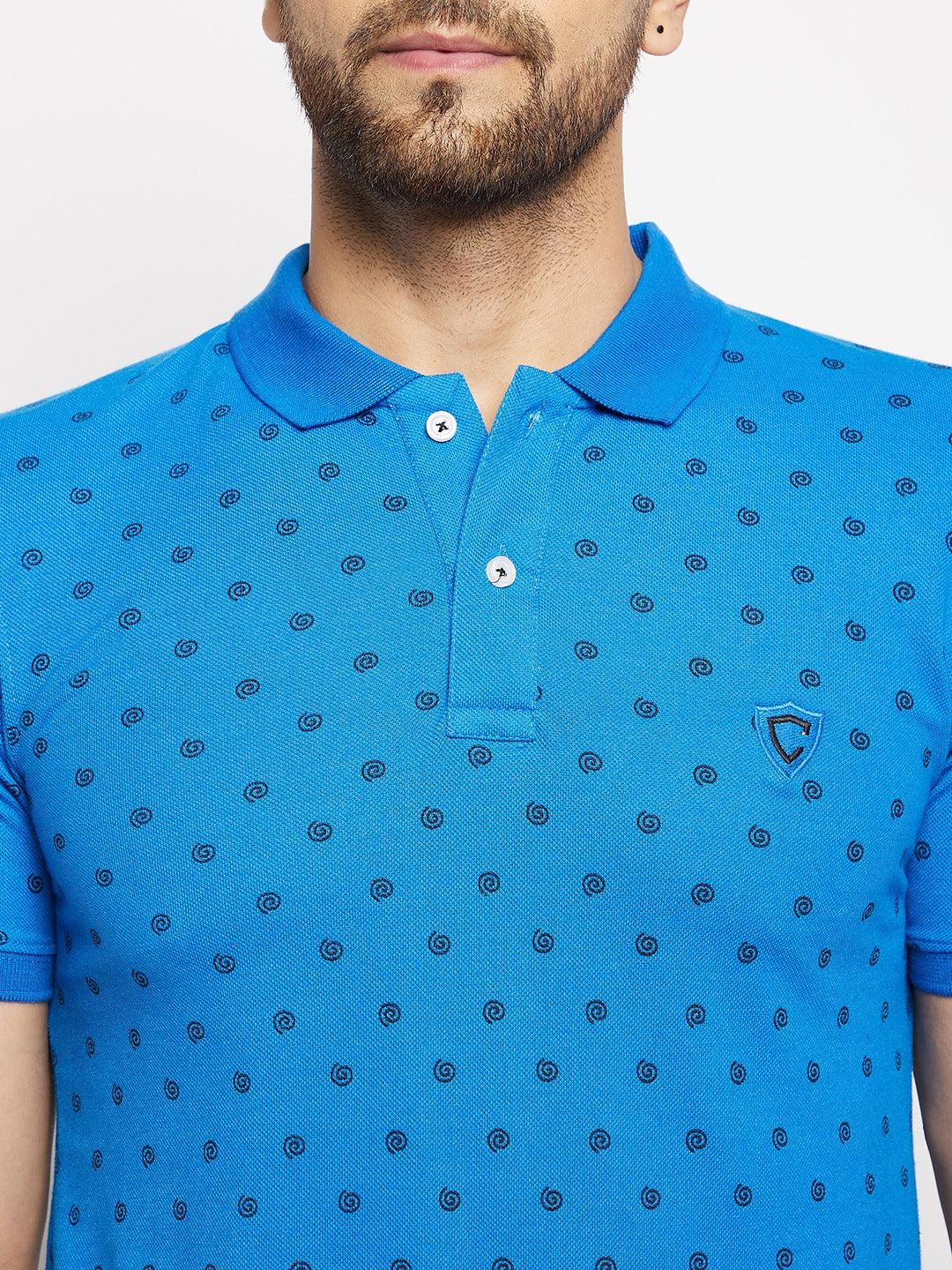 Camey Men's Printed Half Sleeves Cotton Front Button T-Shirt - Camey Shop