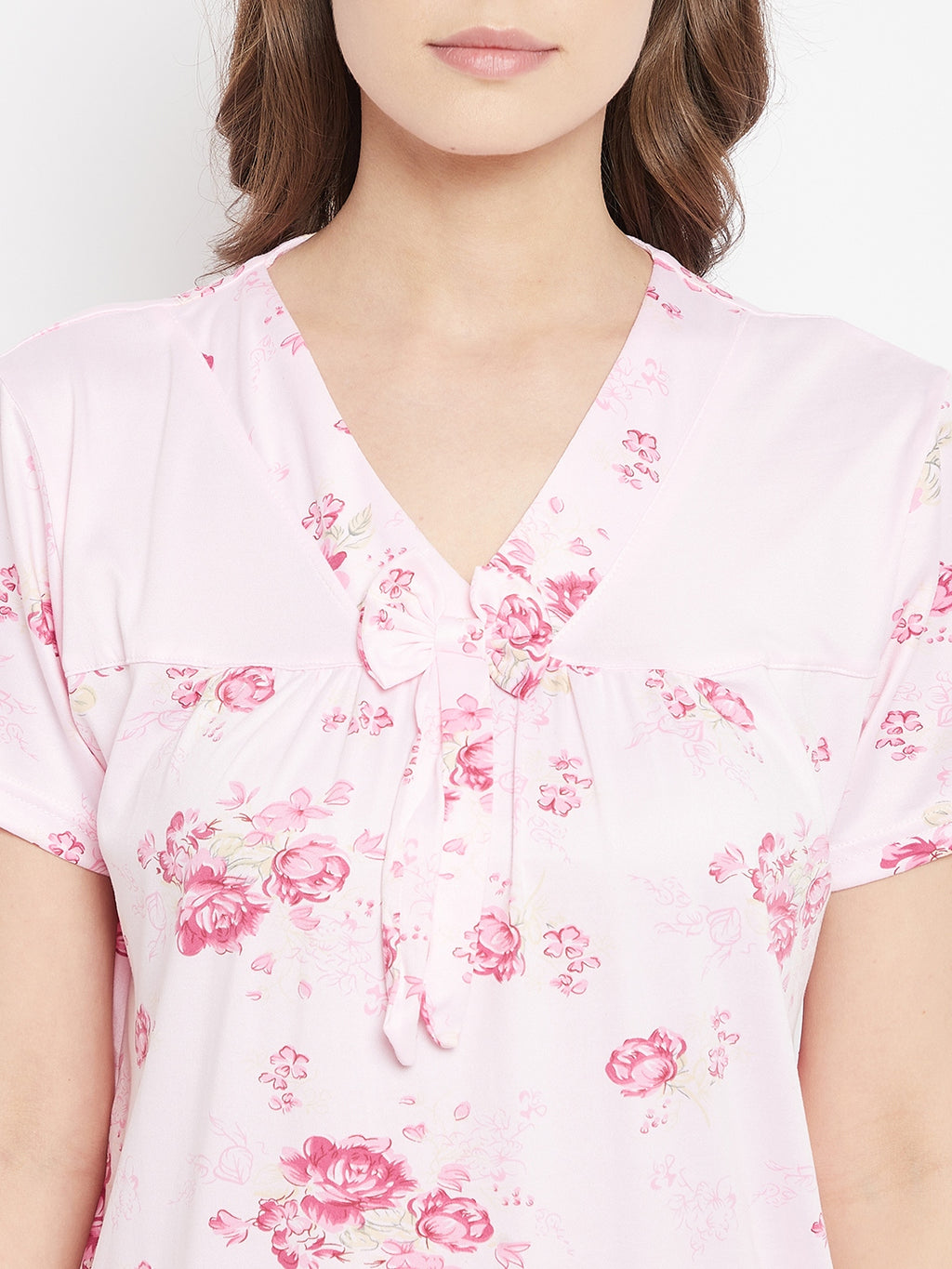 Floral Print Top & Pyjama Set In Pink - Camey Shop