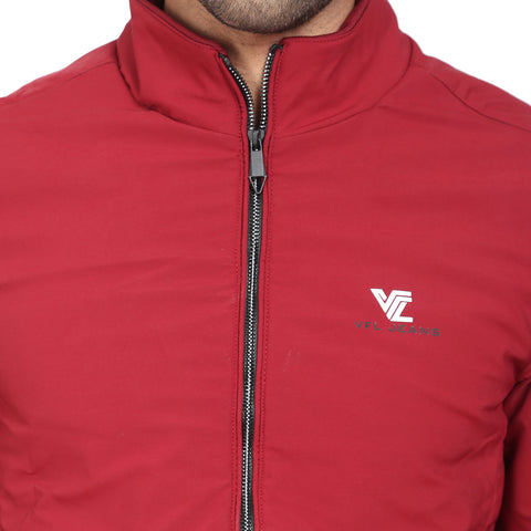 Mens Red Full Sleeve Zipper Jacket - Camey Shop