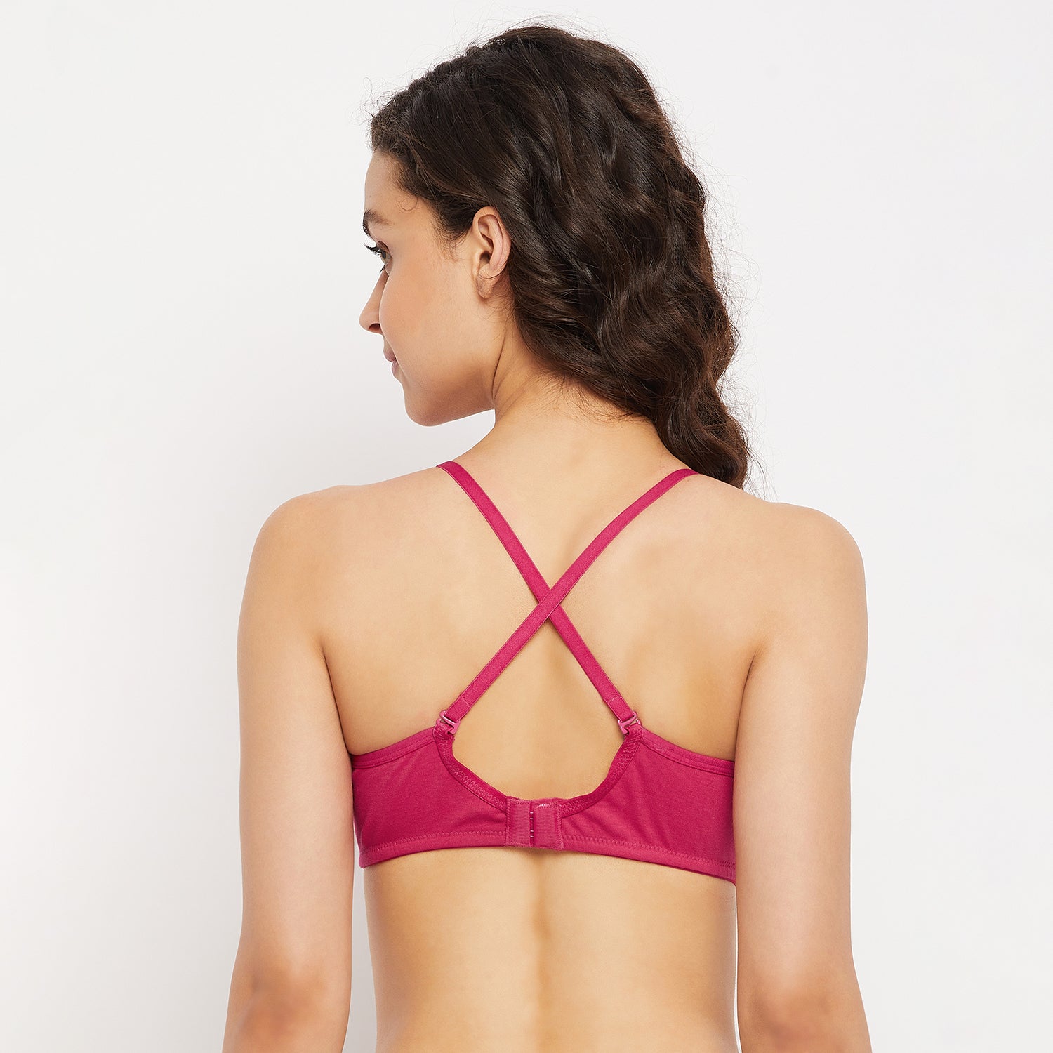 Womens Non Padded Non Wired Solid Full Coverage Rani Colour Bra - Camey Shop