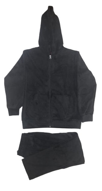 Camey kids Velvet Full Sleeves Hooded Winter Wear Night Suit - Camey Shop