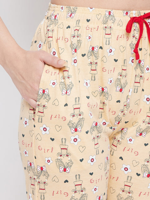 Lemon Print Me Pretty Button Me Up Shirt & Bottom Set in Cotton - Camey Shop