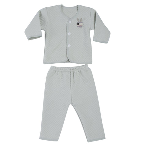 CAMEY WINTER WEAR FULL SLEEVES TOP & BOTTOM BABY CROWN PRINT - Camey Shop