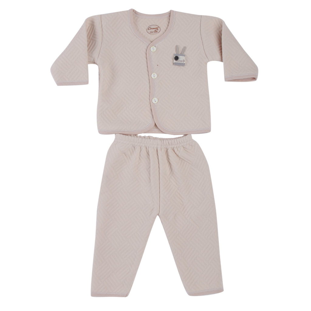 CAMEY WINTER WEAR FULL SLEEVES TOP & BOTTOM BABY CROWN PRINT - Camey Shop