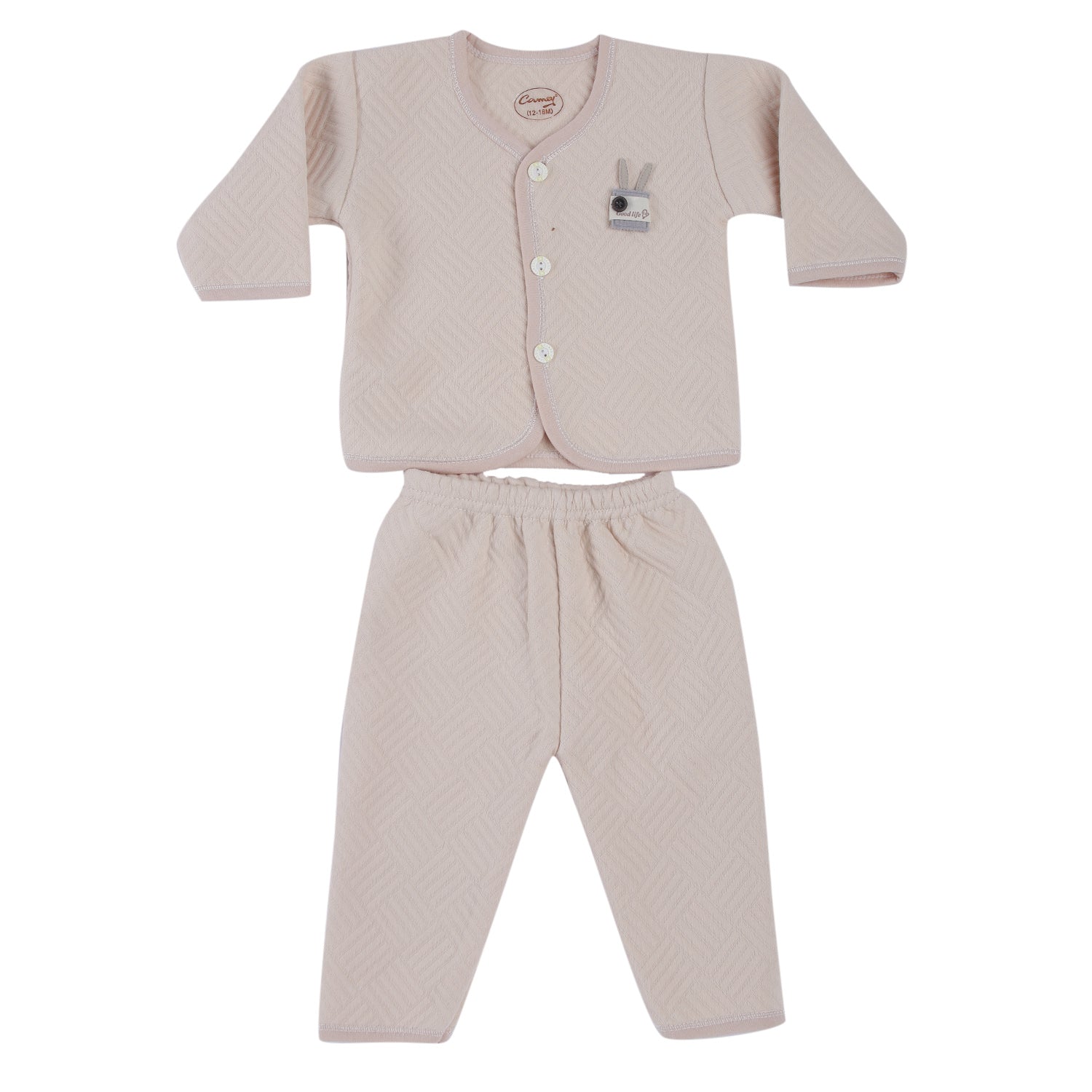 CAMEY WINTER WEAR FULL SLEEVES TOP & BOTTOM BABY CROWN PRINT - Camey Shop