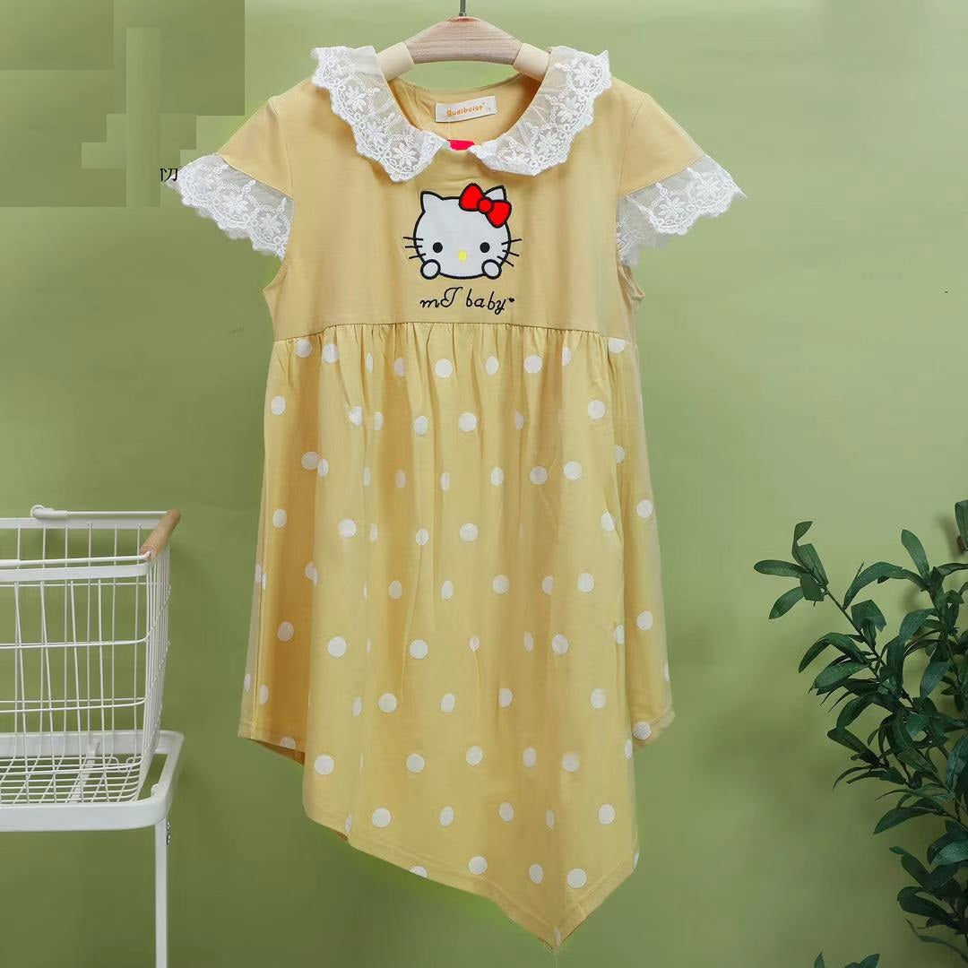 Camey Girls Kitty Printed Nighty - Camey Shop