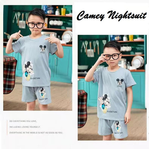 Boys Bike Printed Nightsuit - Camey Shop