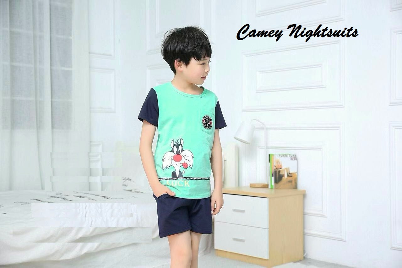 Camey Boys Bike Printed Nightsuit - Camey Shop
