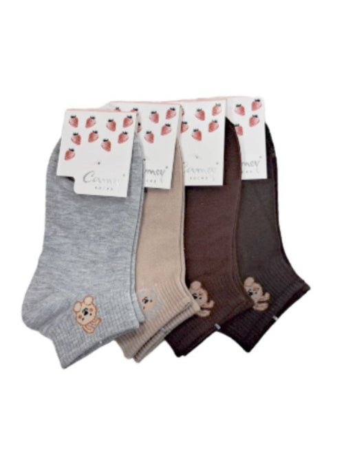 Camey Ankle Length  Socks for Women (Assorted) Pack of 4 - Camey Shop