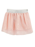 Fancy Baby Peach silver star foil Skirt with silver lurex elasticated waistband