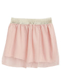 Fancy Peach with golden glitter foil Skirt with silver lurex elasticated waistband