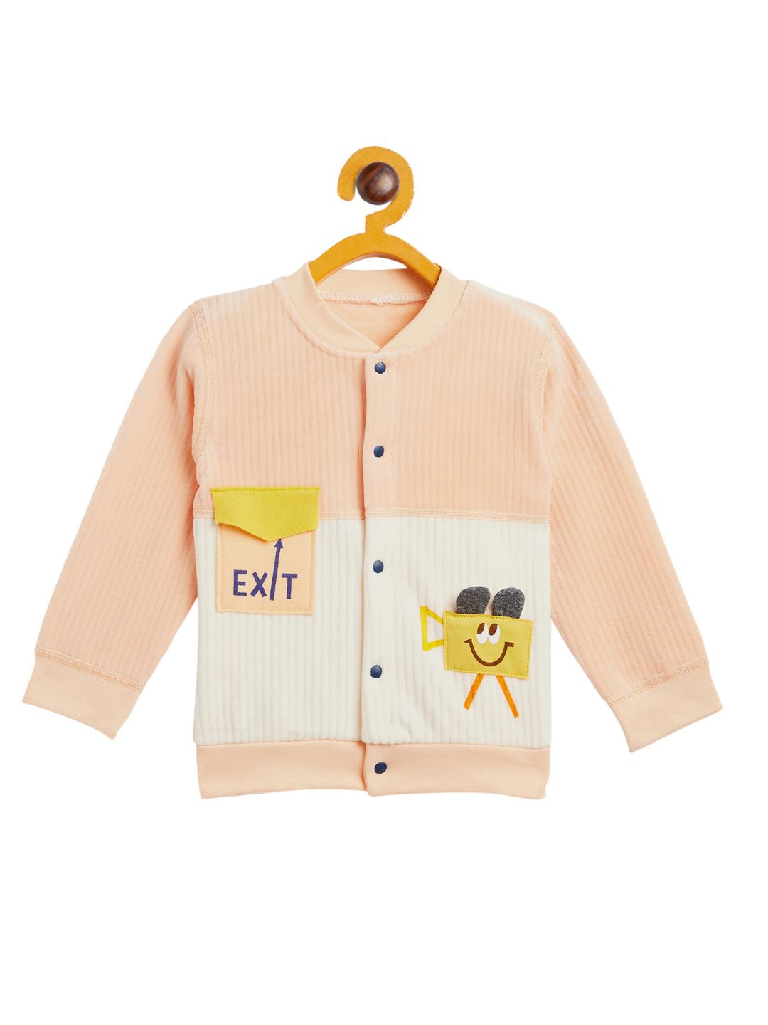 Boy's & Girls Orange Valvet Full Sleeves Sweatshirt