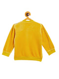 Boy's & Girls Yellow Valvet Full Sleeves Sweatshirt
