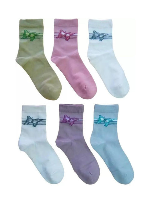 Camey  Women Printed Mid-Calf/Crew  (Pack of 6) - Camey Shop