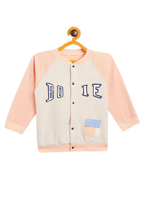 Boy's & Girls Orange Valvet Full Sleeves Sweatshirt