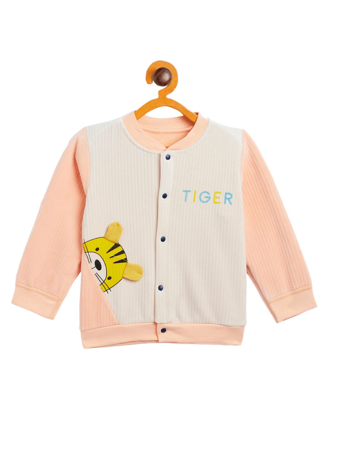 Boy's & Girls Orange Valvet Full Sleeves Sweatshirt