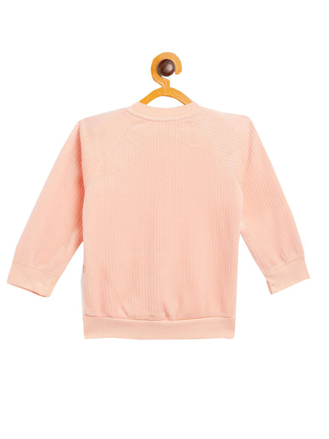 Boy's & Girls Orange Valvet Full Sleeves Sweatshirt