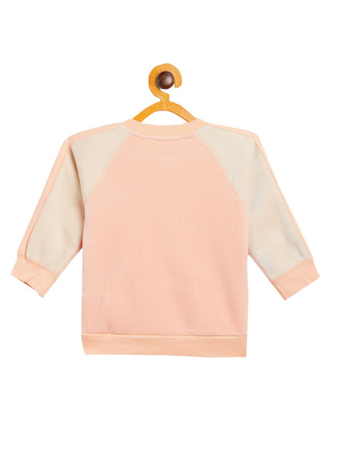 Boy's & Girls Orange Valvet Full Sleeves Sweatshirt