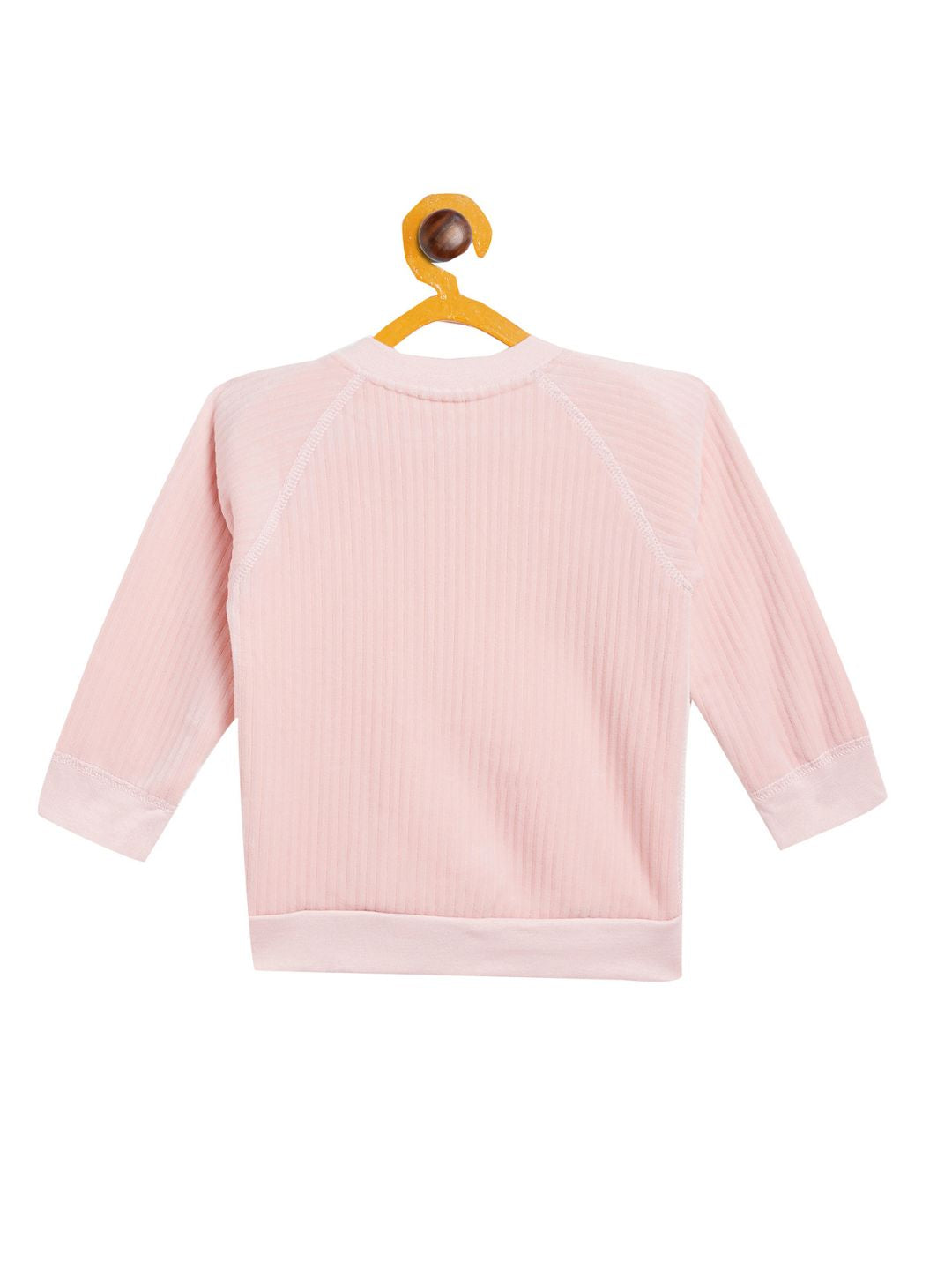 Boy's & Girls Pink Valvet Full Sleeves Sweatshirt