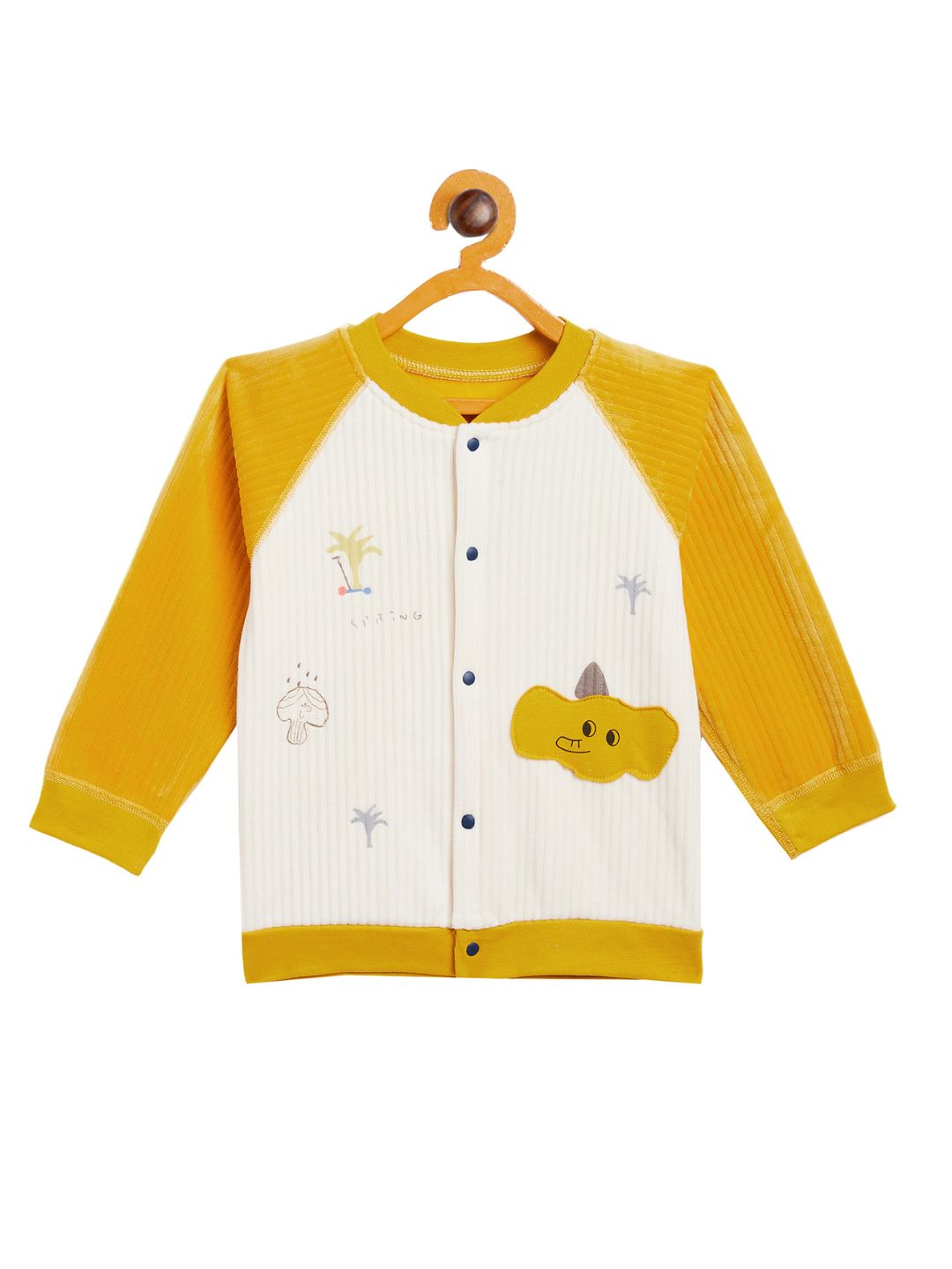 Boy's & Girls Musturd Valvet Full Sleeves Sweatshirt