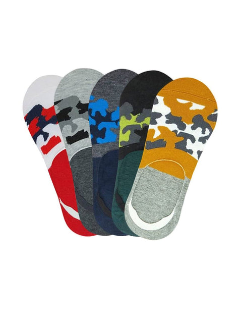 Camey Men No Show Socks with Anti Slip Silicon System ( Pack of 5 ) - Camey Shop