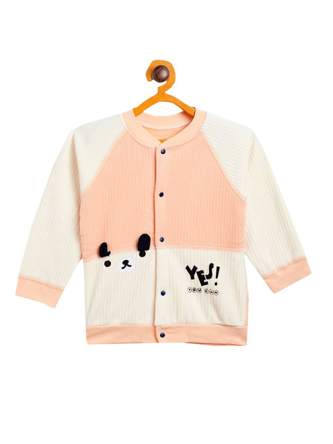 Boy's & Girls Orange Valvet Full Sleeves Sweatshirt