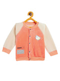 Boy's & Girls Orange Valvet Full Sleeves Sweatshirt