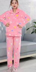 Camey Women's Winter Full Sleeve Regular Fit Night Suit Top and Pyjama Set Ladies Night Dress - Camey Shop